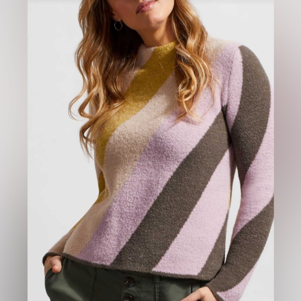 Multi mock neck sweater